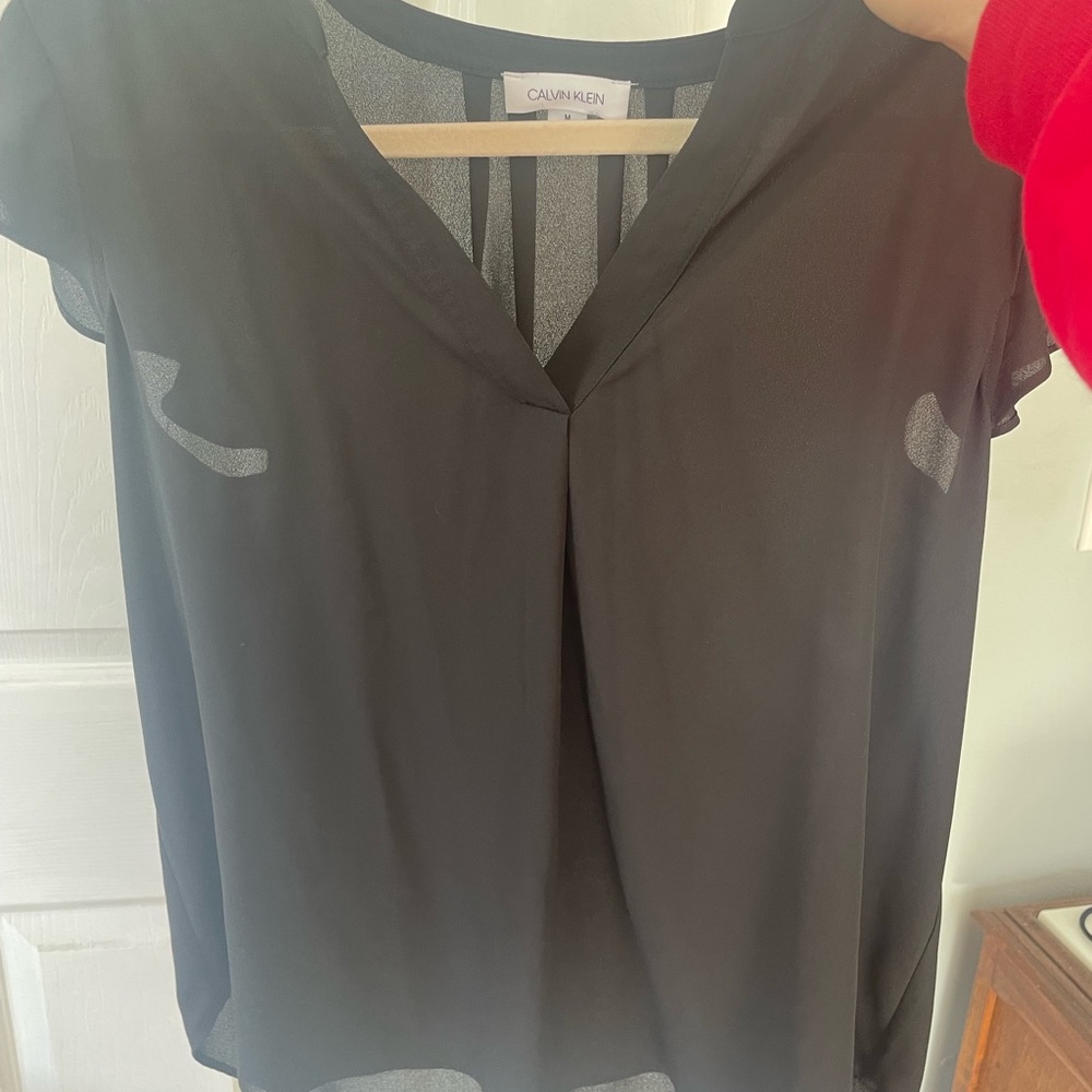 Size medium black Calvin Klein sheer top